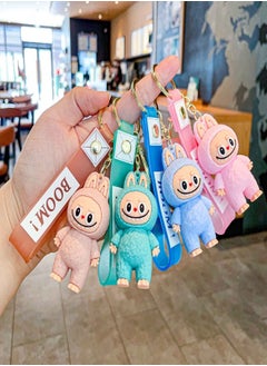 Generic Labubu Keychain - Cute Cartoon Plush Pendant for Backpacks and Bags  - Image 4