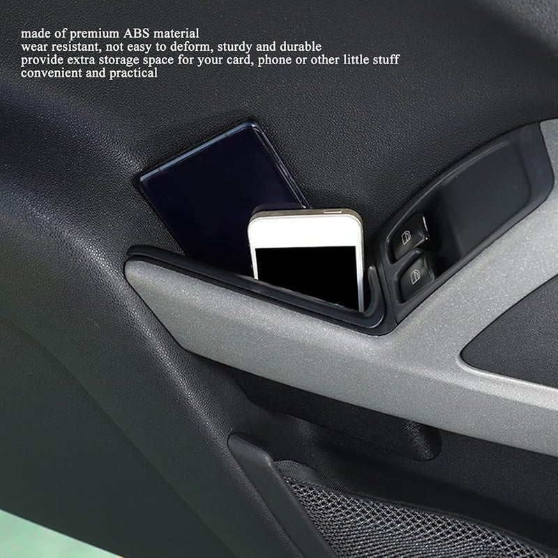 صندوق تخزين باب السيارة ABS، حاوية هاتف مسند الذراع لـ Fortwo W451 2009-2015 عجلة القيادة اليسرى - Image 3