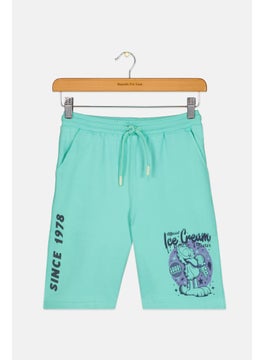 nickelodeon Kids Boy Garfield Basic Short, Turquoise  - Image 1