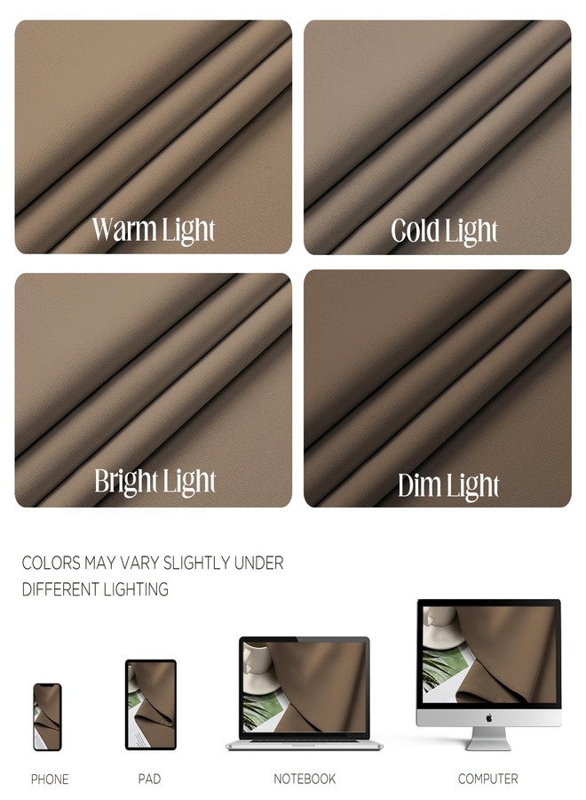 CUCRAF Blackout Curtains 84 inch Length, Thermal Insulated Room Darkening Window Curtains for Bedroom,Light Blocking Drapes for Kitchen Living Room,Set of 2 Panels, 52 x 84 Inch, Khaki - Image 4