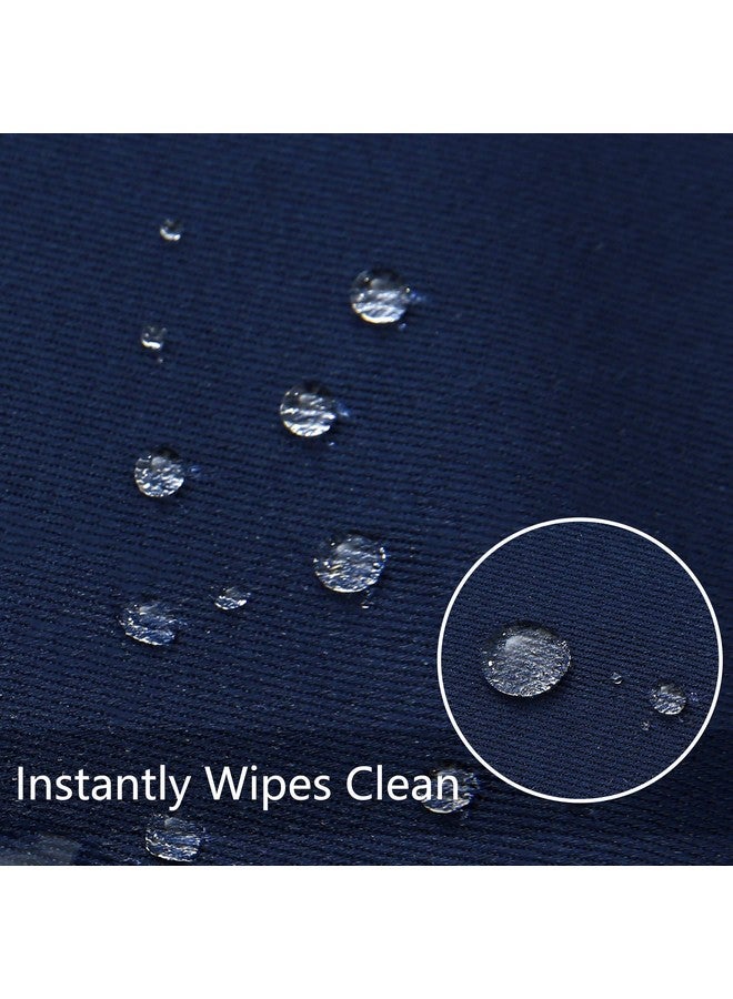 Obstal Rectangle Table Clothes for 8 Foot Rectangle Tables, Oil-Proof Spill-Proof and Water Resistance Tablecloth, Decorative Fabric Table Cover for Outdoor and Indoor Use (Navy Blue, 60 x 120 Inch) - Image 3