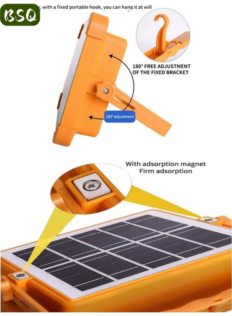 BSQ Waterproof solar light, 3 lighting modes, LED light,portable led rechargeable，solar lamp outdoor，rechargeable power bank, portable super bright floodlight, wireless floor/hanging type, suitable for emergency lighting during power outages and outdoor camping. - Image 3