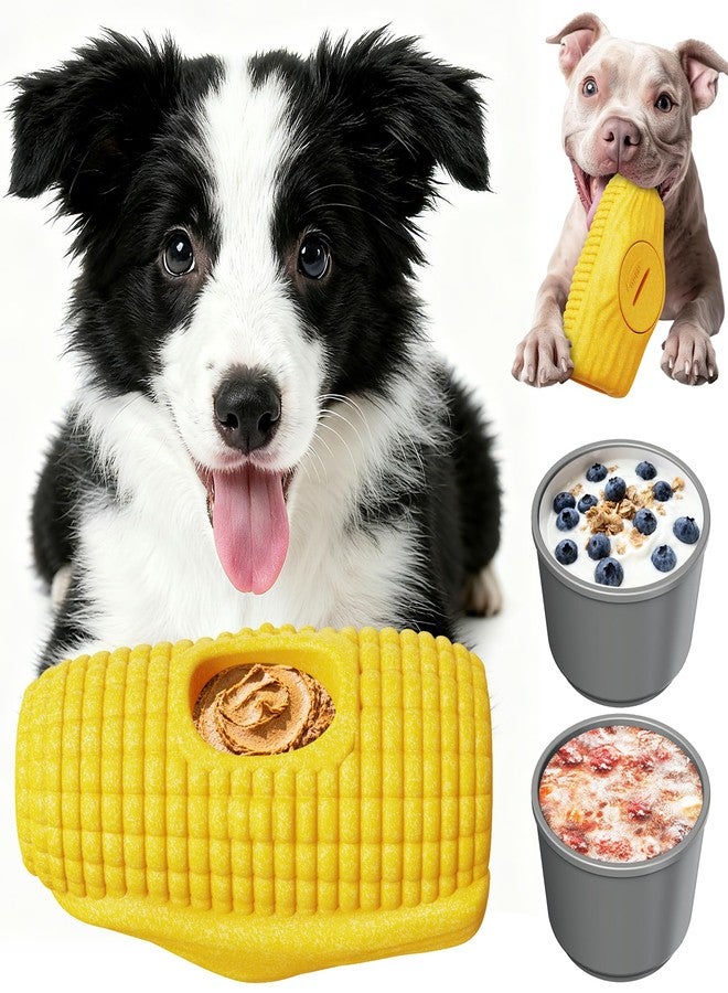 مايل هاي لايف ألعاب مايل هاي لايف المجمدة للكلاب، ألعاب تفاعلية للكلاب مع قوالب تجميد مزدوجة، ألعاب مضغ قوية غير قابلة للتلف لإبقاء كلبك مشغولاً، آمنة غذائياً - سهلة التنظيف - تقلل من القلق - مضغ آمن - Image 1