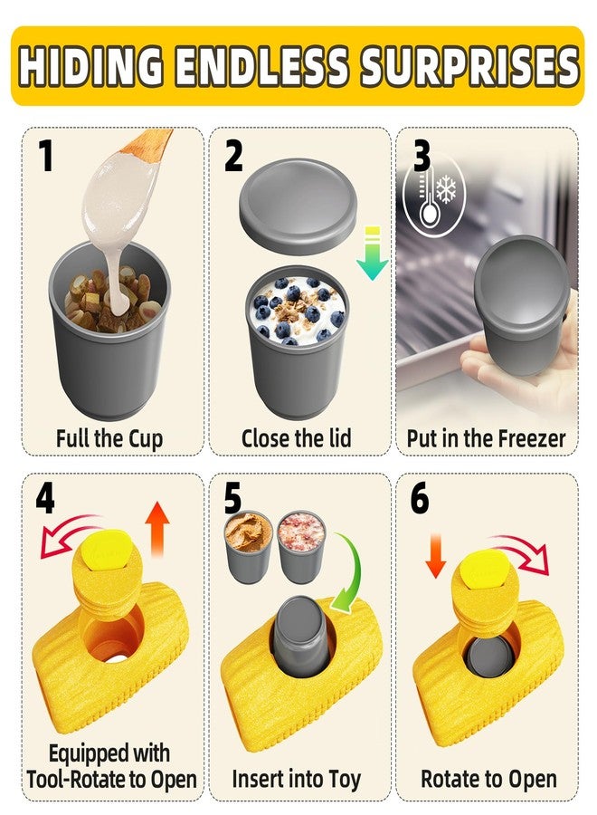 مايل هاي لايف ألعاب مايل هاي لايف المجمدة للكلاب، ألعاب تفاعلية للكلاب مع قوالب تجميد مزدوجة، ألعاب مضغ قوية غير قابلة للتلف لإبقاء كلبك مشغولاً، آمنة غذائياً - سهلة التنظيف - تقلل من القلق - مضغ آمن - Image 3