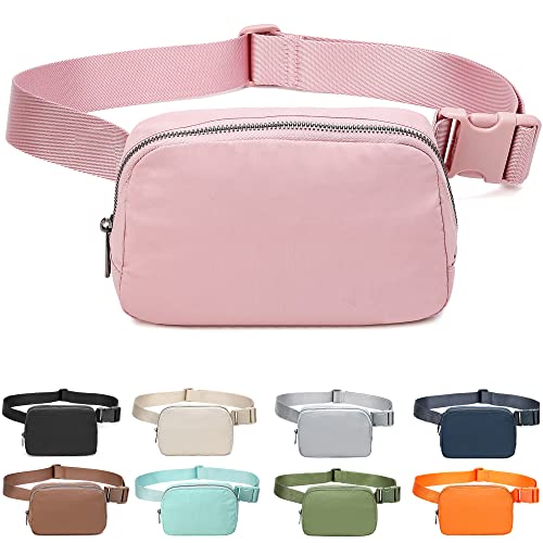 MEISEE Fanny Belt Bag Waist Pack Crossbody Bags Bum Bag for Running Hiking Travel Workout Adjustable Strap for Women -pink - Image 1
