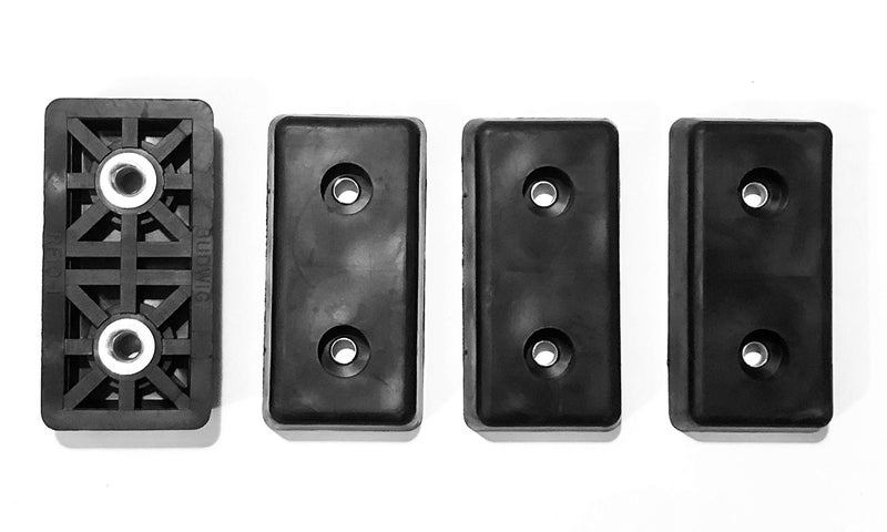 soikoi 4 Extra Large Rectangle Rectangular Rubber Feet Bumpers - .590 H X 3.000 L X 1.510 W - Made in USA Heavy Duty Non Marking for Furniture, Tables, Chairs, Desks, Benches, Sofas, Chests, & Large Items. - Image 1