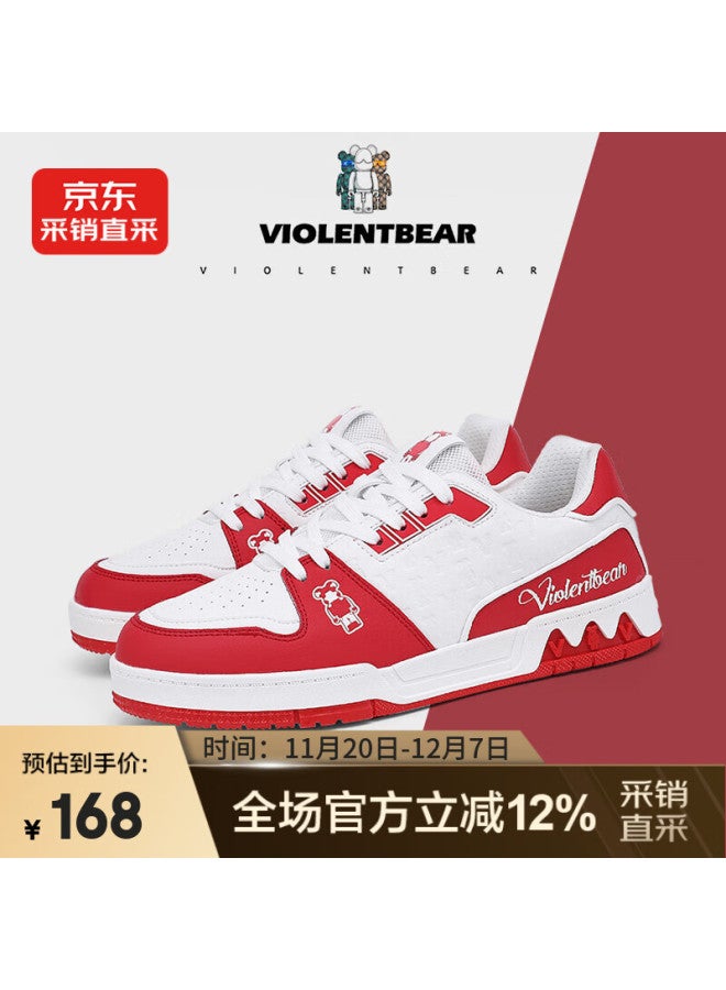 Violentbear Men's Shoes, Winter New Style Sneakers, Casual Shoes, Warm Cowhide, Height-increasing Trendy Shoes, Couple's Shoes, Versatile Footwear For Me - Image 1