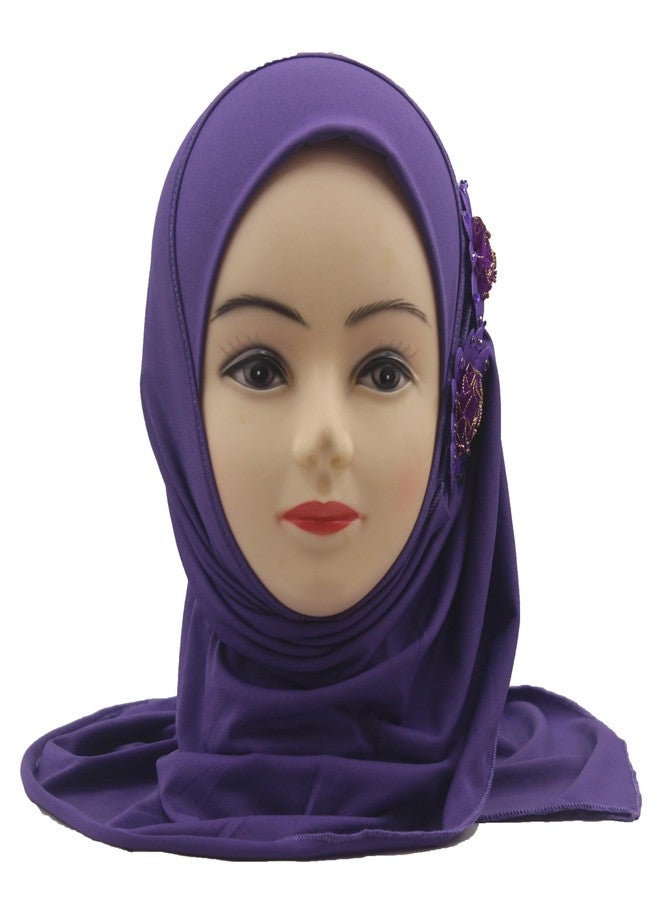 Modest Beauty حجاب مودست بيوتي ناعم فوري للأطفال والفتيات، غطاء رأس إسلامي، وشاح، شال، لفافة مزينة بالزهور - Image 4