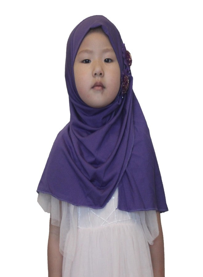 Modest Beauty حجاب مودست بيوتي ناعم فوري للأطفال والفتيات، غطاء رأس إسلامي، وشاح، شال، لفافة مزينة بالزهور - Image 2