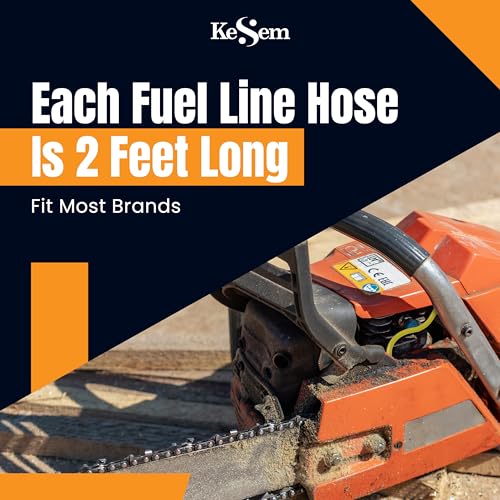 KESEM 4 Sizes Assoreted Fuel Line Hose Replacement Tubing for Two Stroke / 2 Cycle Small Enginge ower Tools, Petrol Gas Pipe for Lawn Mower String Trimmer Chainsaw Leaf Blower, Fit Most Brands (Clear) - Image 3