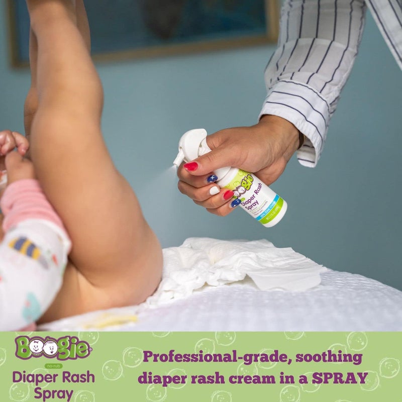 Boogie Diaper Rash Cream Spray for Baby, Travel Friendly No-Rub Touch Free Application for Sensitive Skin, Over 200 Sprays per Bottle, 1.7 oz (Pack of 1) - Image 3