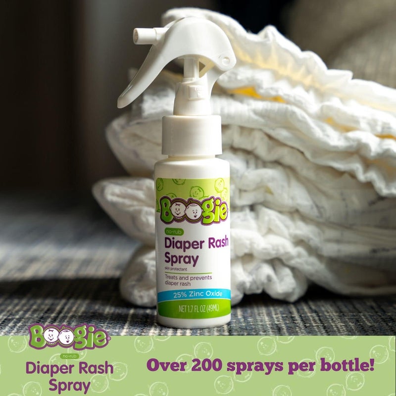 Boogie Diaper Rash Cream Spray for Baby, Travel Friendly No-Rub Touch Free Application for Sensitive Skin, Over 200 Sprays per Bottle, 1.7 oz (Pack of 1) - Image 5