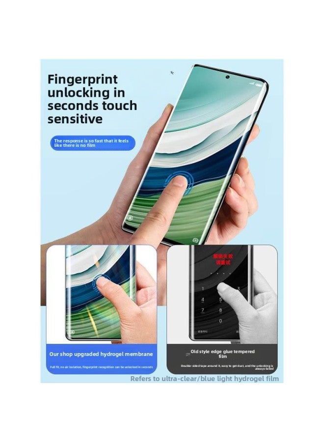 For Huawei Mate60Pro Mobile Phone Film 40mete50 Hydraulic 30P50P40P30 Glory 90/80 Tempered P-Color:Blue Light Hydrogel Film, Full Screen Without Warping, Fingerprint Unlocking In Seconds, 2 Pieces-Size:For Huawei Mate50  - Image 4