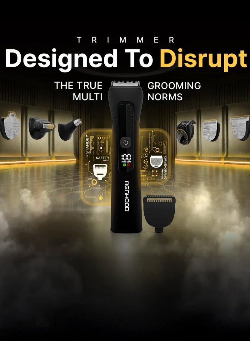 MENHOOD 12 in 1 True Multi Groomer for Men | Proprietary Skin Protection Technology All-in-One Trimmer | Waterproof IPX7 - Image 2