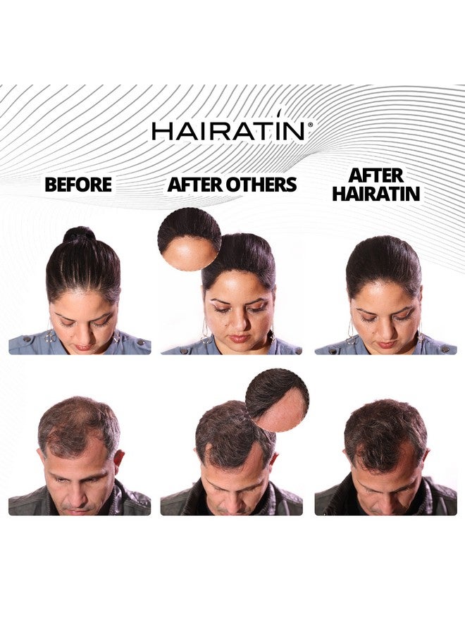 HAIRATIN BY RE-EVOLUTION Hairatin Building Fibers For Thinning Hair Dark Brown 28G Achieve Fuller Natural Looking Results Instantly Conceals Hair Loss In 10 Seconds Thickener & Bald Spot Cover Up For Men & Women - Image 4
