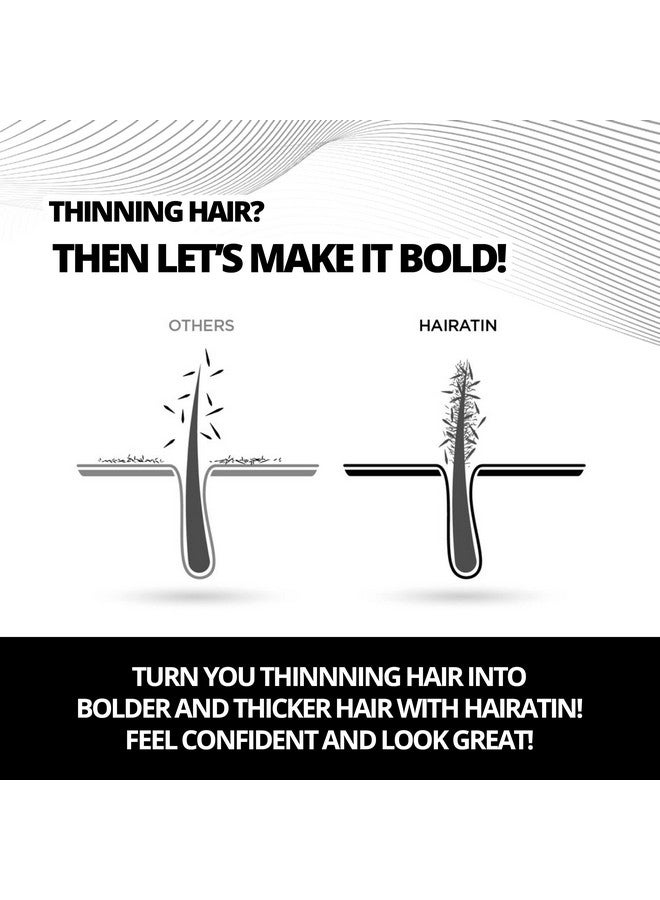 HAIRATIN BY RE-EVOLUTION Hairatin Building Fibers For Thinning Hair Dark Brown 28G Achieve Fuller Natural Looking Results Instantly Conceals Hair Loss In 10 Seconds Thickener & Bald Spot Cover Up For Men & Women - Image 3