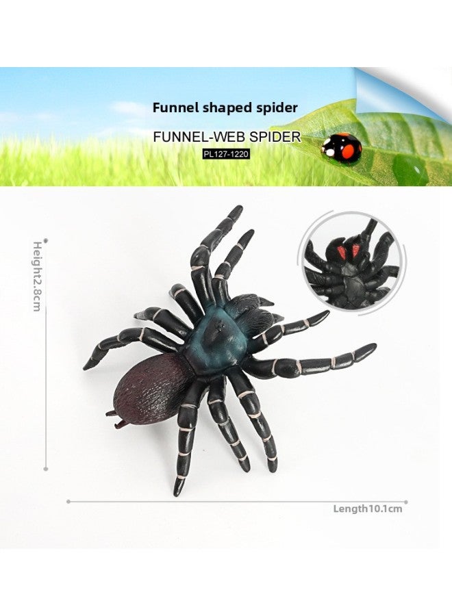 Loquat Insect Specimen Simulation Model Toy Bee erfly Unicorn Fairy Simulation Small Insect Children's Educational Toys Wholesale-Color:1220 Funnel Spider - Image 1