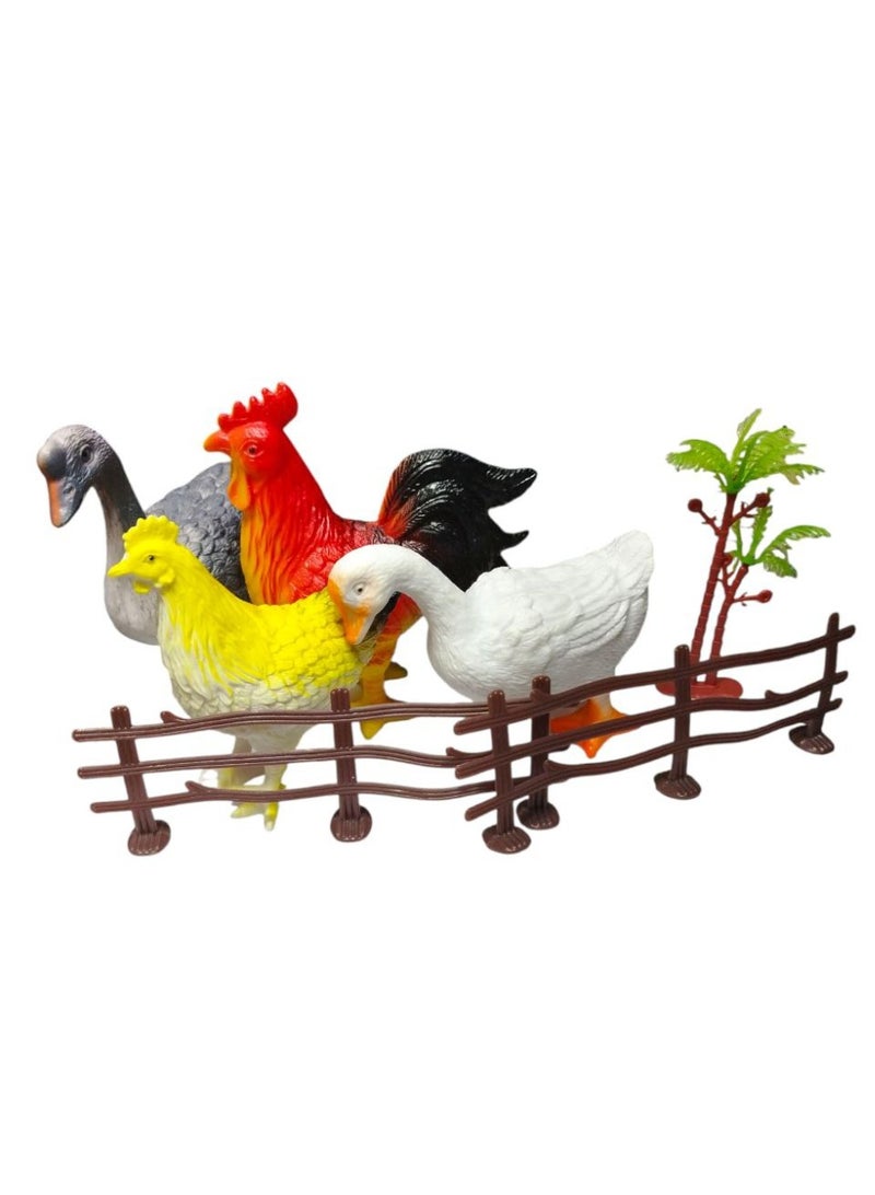 Farm Animals Bag 4 Pcs Bright Colors Durable Safe Material Suitable for Children Over 3 Years Old Develop Imagination and Creativity - Image 2