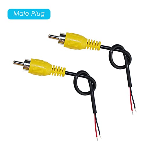 KSOPUERT 4Packs Speaker Wire RCA/AV Audio Both Male & Female Plug Jack Connector Adapter to Bare 24AWG 6inch Wire Open End Pigtail Audio Video Lotus Plug Repair Cable - Image 2