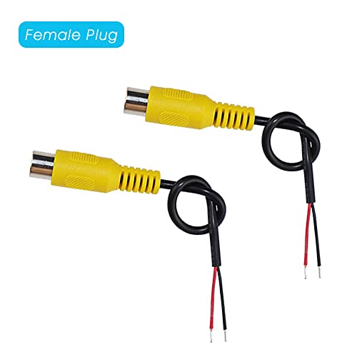 KSOPUERT 4Packs Speaker Wire RCA/AV Audio Both Male & Female Plug Jack Connector Adapter to Bare 24AWG 6inch Wire Open End Pigtail Audio Video Lotus Plug Repair Cable - Image 3