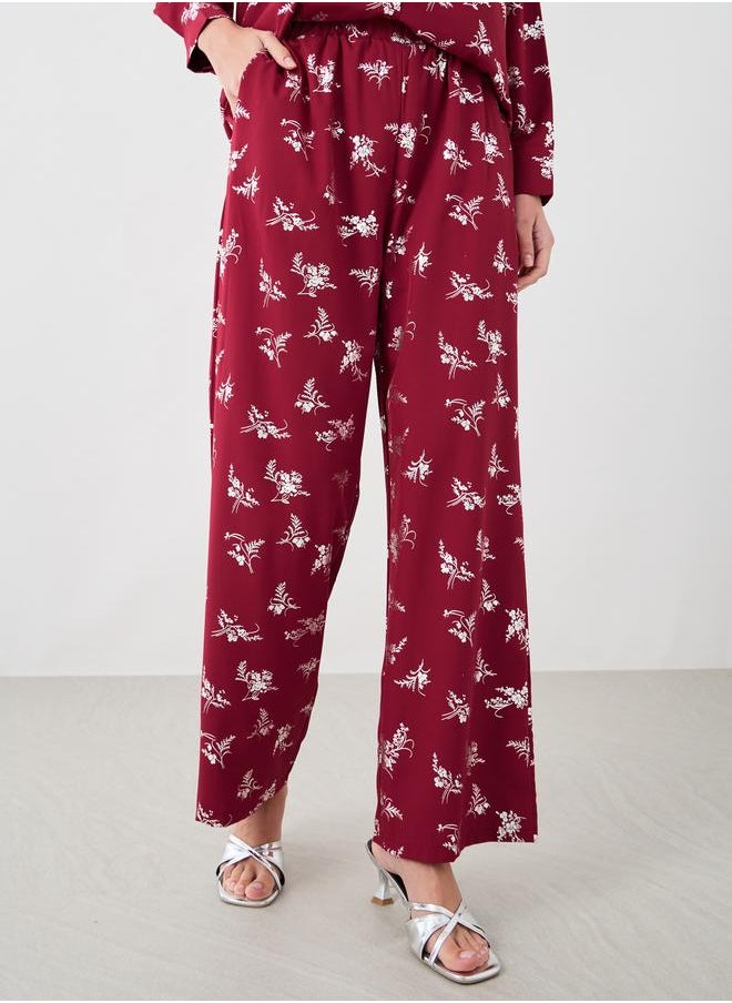 Take Two Take Two Floral Printed Long Sleeve Shirt and Pants Co-Ords  - Image 4