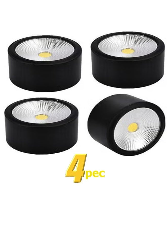 أوماكس كشافات سقف LED  اسود 10 واط اناره اختياريه عدد 4 حبات