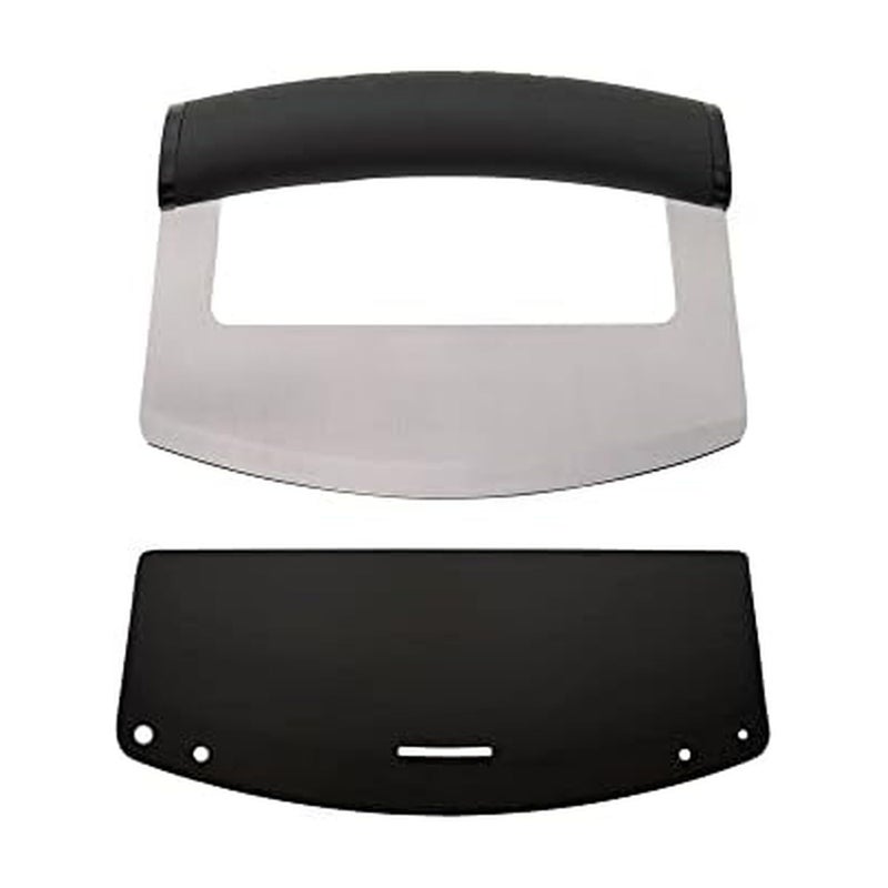 KitchenAid Mezzaluna Knife with Stainless Steel Curved Blade with Ergonomic Handle, 6 Inch, Black - Image 1