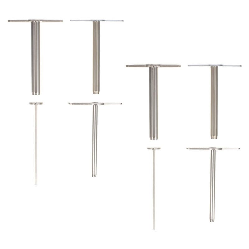 2 Sets Metal Hole Punch Tool Rubber Stopper Borer Manual Laboratory Craft Punch - Image 2