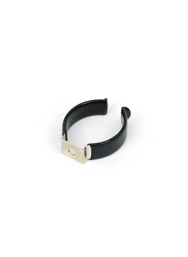 Black Immersed Rubber Stainless Steel U-Shape Tube Clamp T10 Lamp Tube Clip Elasticity Good U-Shaped Pipe Clamp With Rubber-Specifications And Models:T8 Black Thick Vinyl Bag  - Image 3