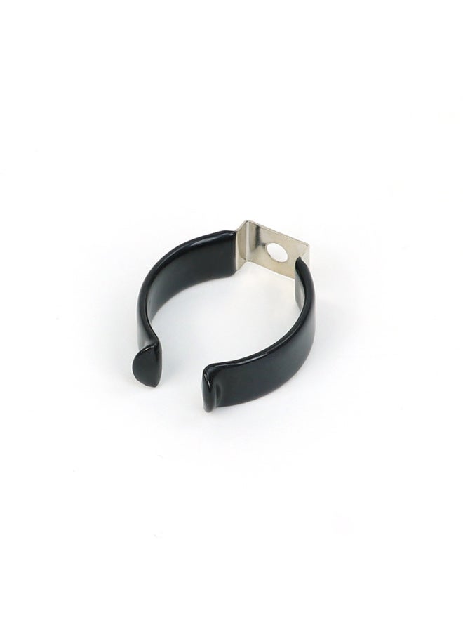 Black Immersed Rubber Stainless Steel U-Shape Tube Clamp T10 Lamp Tube Clip Elasticity Good U-Shaped Pipe Clamp With Rubber-Specifications And Models:T8 Black Thick Vinyl Bag  - Image 4