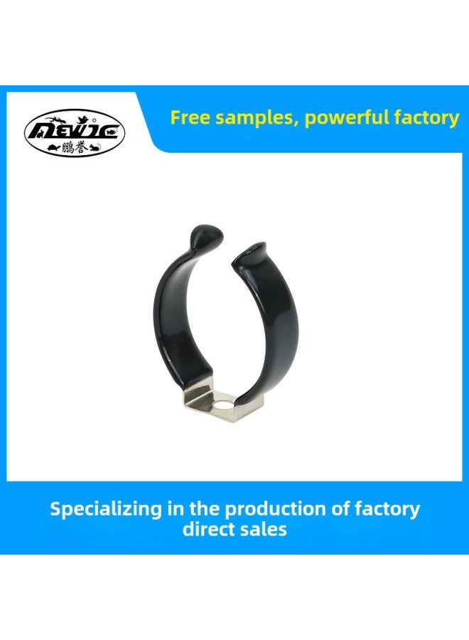 Black Immersed Rubber Stainless Steel U-Shape Tube Clamp T10 Lamp Tube Clip Elasticity Good U-Shaped Pipe Clamp With Rubber-Specifications And Models:T8 Black Thick Vinyl Bag  - Image 1