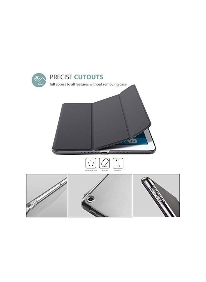 Procases - for iPad 9.7 Inch Case iPad 6th/5th Generation Case 2018 2017(Model: A1893 A1954 A1822 A1823), Ultra Slim Lightweight Stand Case with Translucent Frosted Back Smart Cover -Grey - Image 1