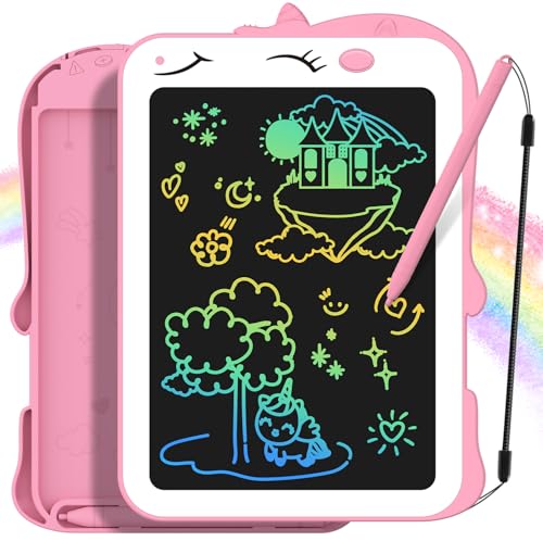 CHEERFUN LCD Writing Tablet for Kids 85 Inch Colorful Doodle Board Drawing Tablet Unicorn Toy for 3 4 5 6 7 8 Year Old Girls Boys Learning Birthday Gift Toddler Girl Toys Travel Essential - Image 1