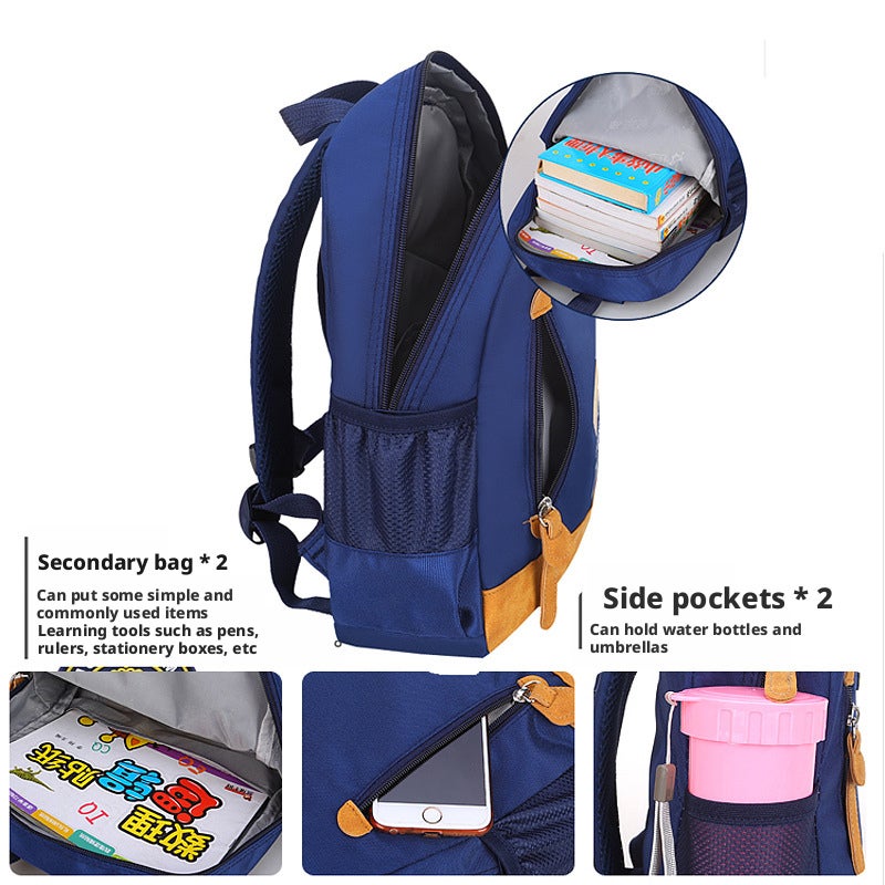 Kids Backpack Animal Print Nylon Lightweight Breathable Waterproof for School - Image 2