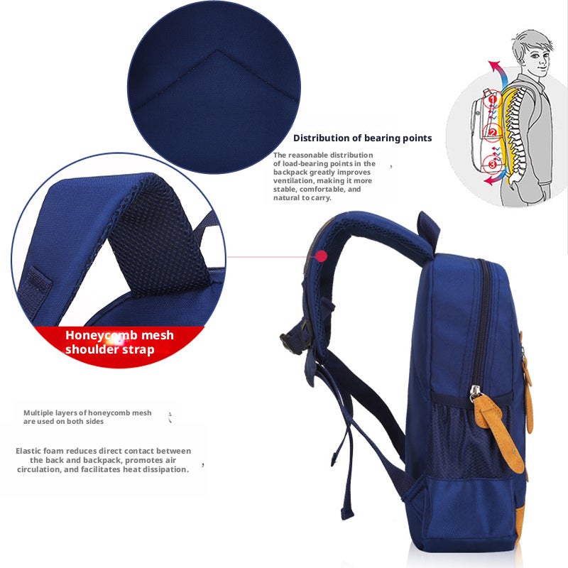 Kids Backpack Animal Print Nylon Lightweight Breathable Waterproof for School - Image 4