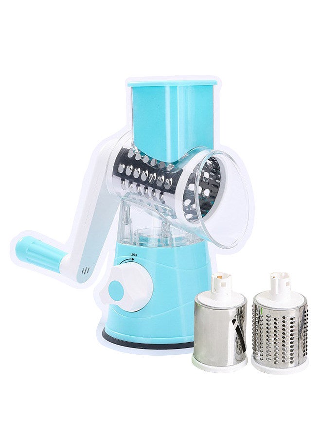 Manual Rotary Cheese Grater with Three Drum Blades  Handheld Rotary Slicer Shredding Grinder for Carrot Cucumber Chocolate Nuts Kitchen Gadgets  - Image 3