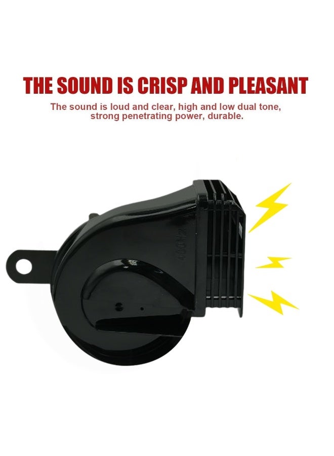 Dual Track Sports Car Horn Set – 12V Dual Tone 400Hz/500Hz Super Loud Snail Horns, Waterproof, Easy 10-Minute Installation, Universal Fit for Cars, SUVs & Trucks (Pair) - ODL168 - Image 5