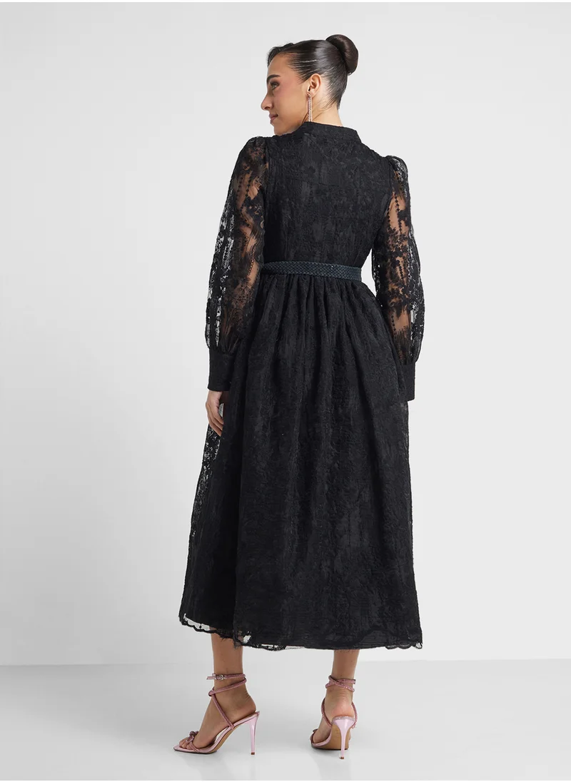 Khizana Lace A-Line Dress