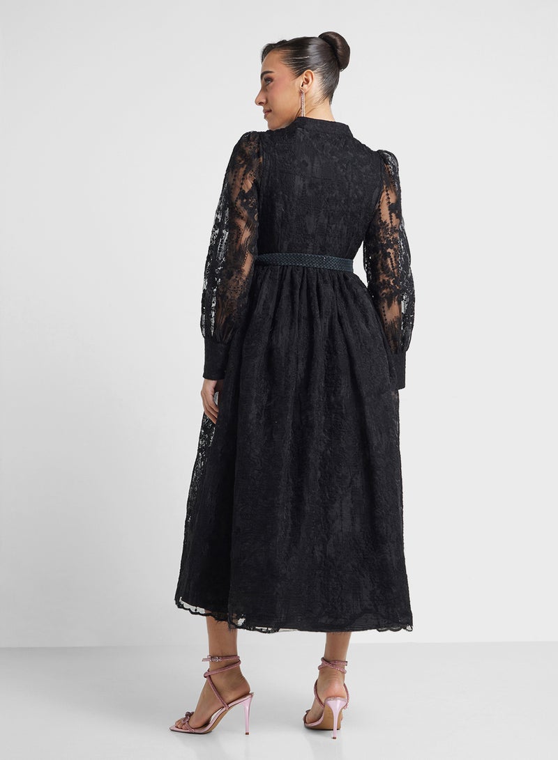 Khizana Lace Button-Down Dress - Image 2