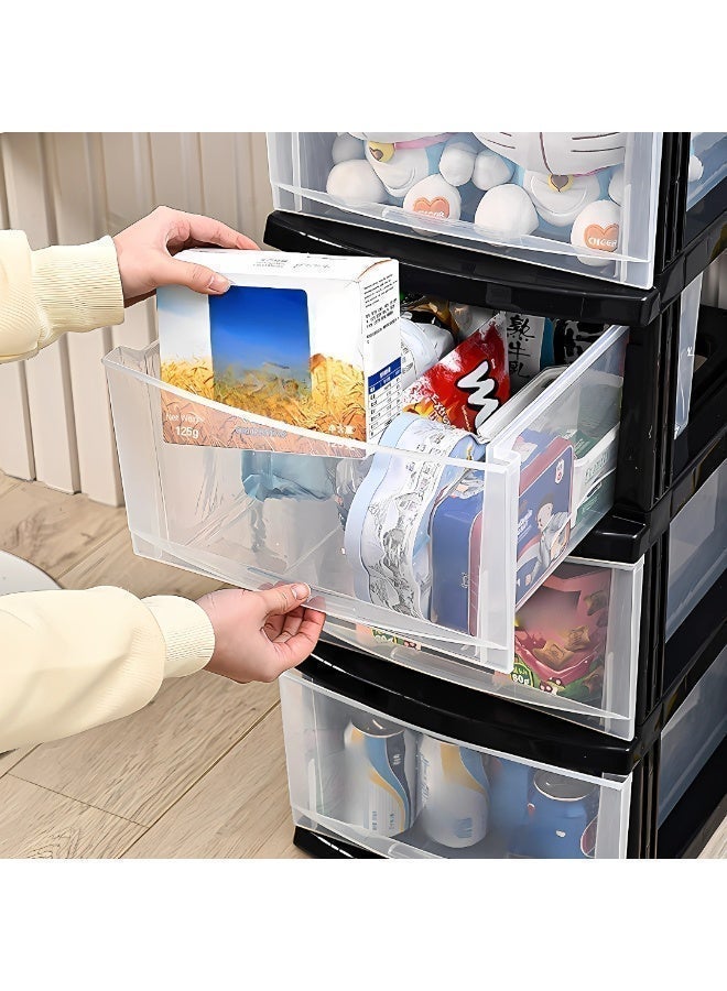 ماركولو خزانة أدراج بلاستيكية ملوّنة 5 طبقات – منظم متعدد الاستخدامات مع 5 أدراج واسعة – وحدة تخزين متينة للملابس، الألعاب، غرفة الأطفال والمنزل - Image 5