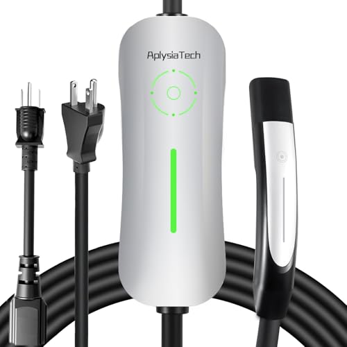 AplysiaTech Level 1/2 EV Tesla Charger,16A 120V/240V Tesla Home Charging Station, 21FT Cable NEMA 6-20 Plug NEMA 5-15 Adapter, NACS Connector, Travel Portable Wall Charger for Tesla Model Y/3/S/X - Image 1