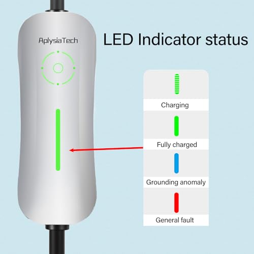 AplysiaTech Level 1/2 EV Tesla Charger,16A 120V/240V Tesla Home Charging Station, 21FT Cable NEMA 6-20 Plug NEMA 5-15 Adapter, NACS Connector, Travel Portable Wall Charger for Tesla Model Y/3/S/X - Image 3