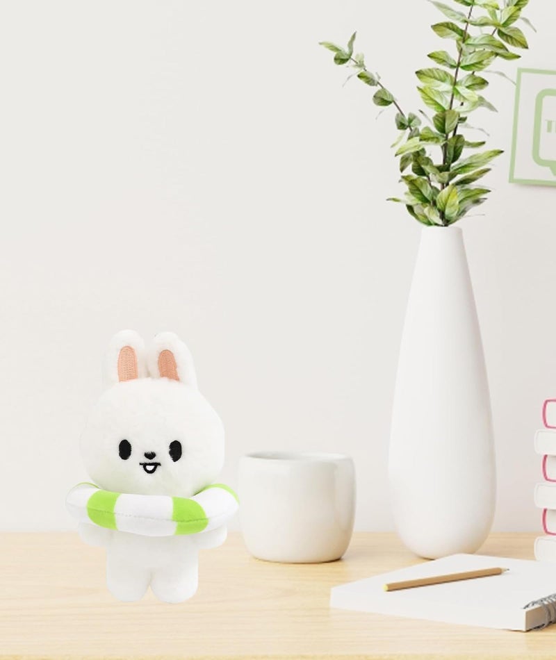 Zbdroxygen Cartoon Rabbit Keychain, Korean Keychain for Cartoon, Cute Swimming Rabbit for Kpop Fans, Soft Doll Keychains for Bags and Room Decor - Image 4