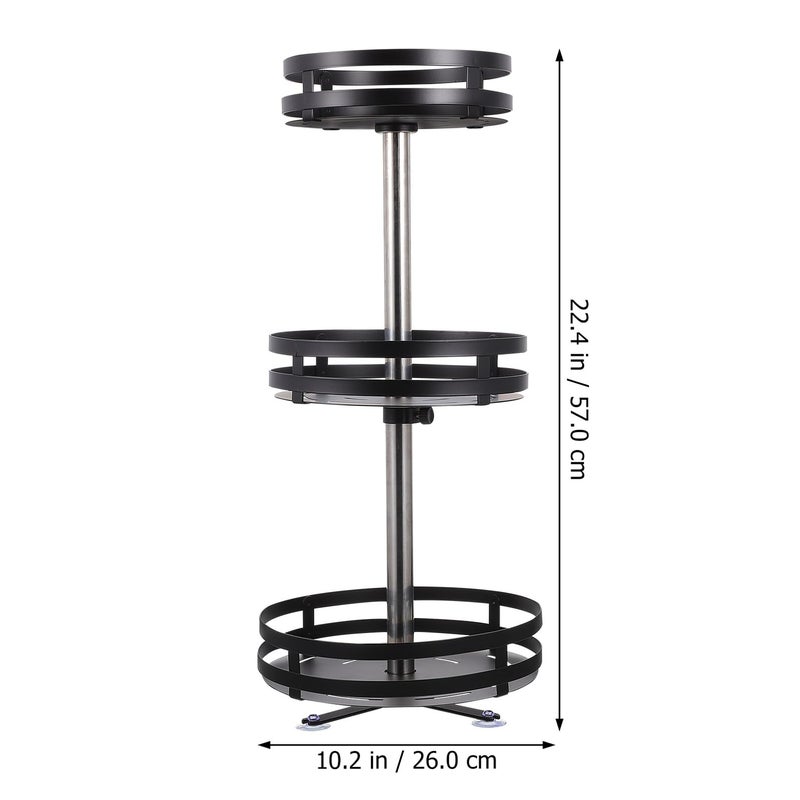 360 Degree Rotating 3 Tier Spice Rack Organizer For Kitchen Pantry Storage - Image 3