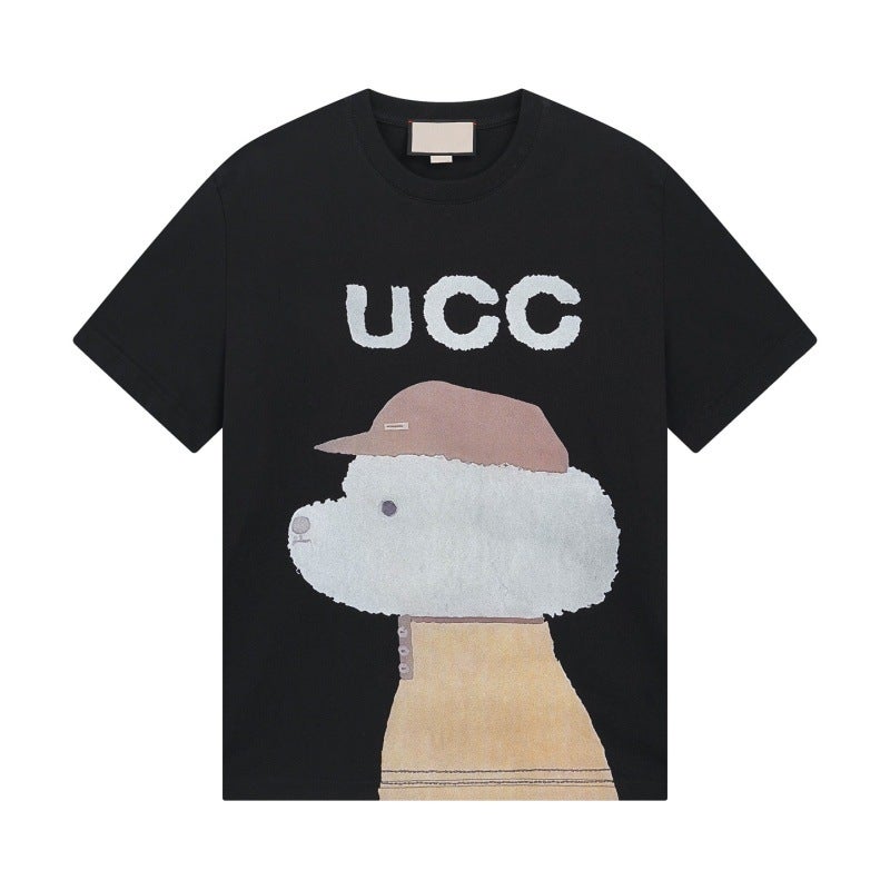 New Puppy Animal Pattern Series Printed Short-Sleeved T-Shirts For Men And Women, Versatile Loose Casual Fashion Short-Sleeved T-Shirts - Image 1