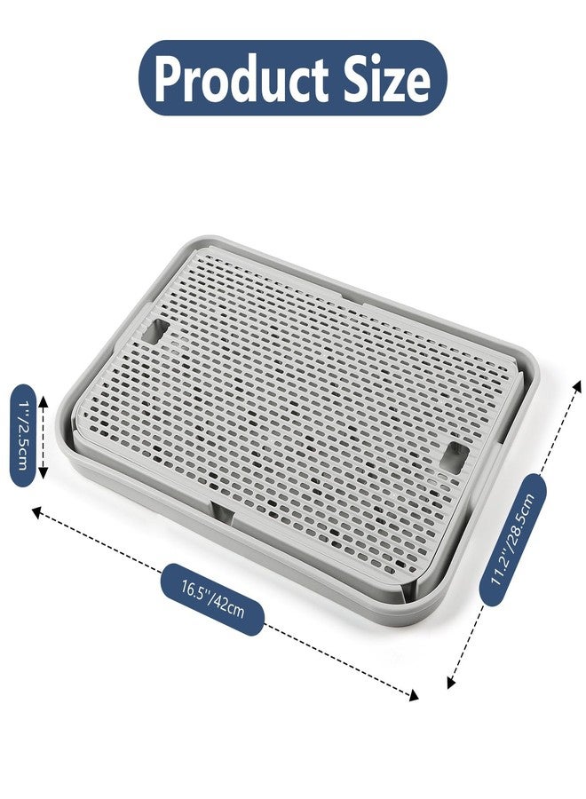 Lanstics Litter Box Step, Litter Box Ramp Grey Catcher with Filter Function Cat Steps for Litter Boxes Anti-Tracking & Easy to Clean, Ideal for Kitten & Elderly Cats (16.5"x11.2") - Image 2