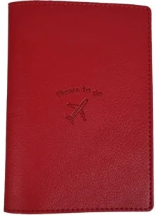 سميرنا Mira Passport Cover Passport Holder Dark Red