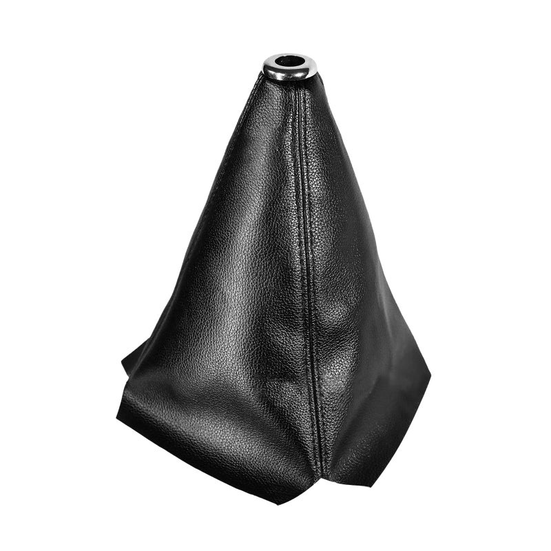 Sylvil Car Shift Knob Dust Cover Gear Shift Knob Cover for Protection Leather ManualAutomatic Shifter Shift Boots Cover Decorate Car Interior Universal Car Accessories Black PU - Image 3