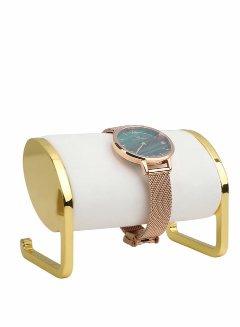 Elegant Velvet Bracelet & Watch Organizer Stand - Stylish Storage for Bangles & Jewelry Display (White)