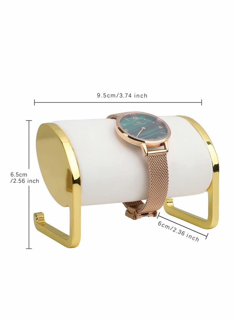 حامل منظم للأساور والساعات من المخمل الأنيق - تخزين أنيق للأساور وعرض المجوهرات (أبيض) - Image 4